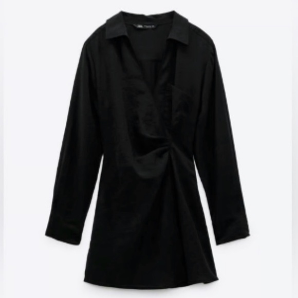 Zara Black Wrap Dress – Size Small - Picture 10 of 10